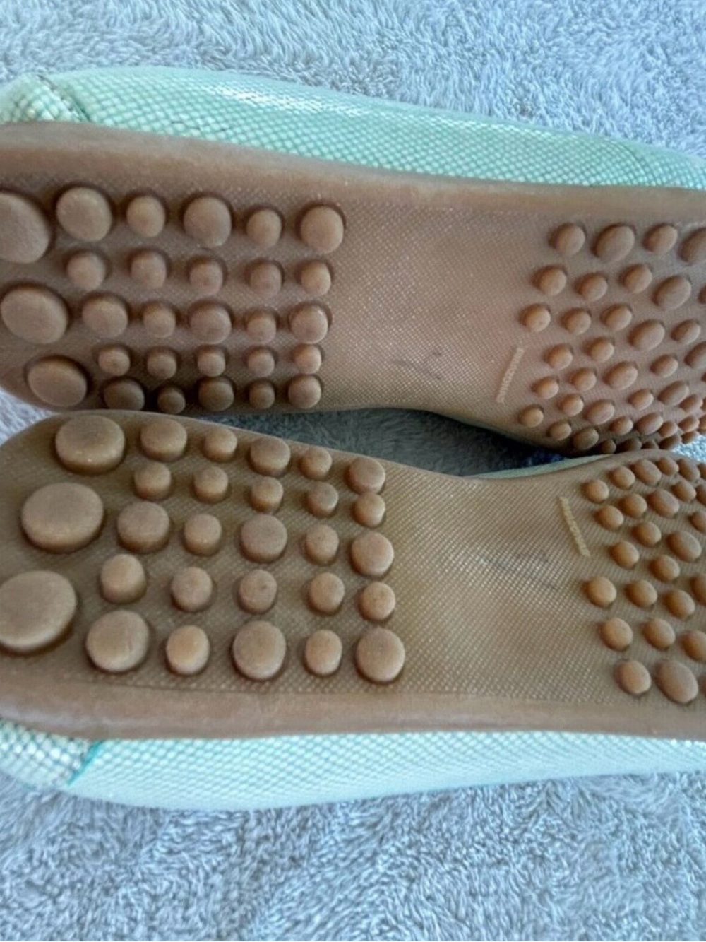 Peter Millar Mint Green Patent Leather Golf Loafers Womens 8M Snake Skin Tassel - Picture 7 of 8
